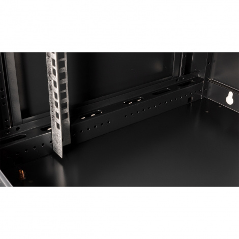 Шкаф 19" телекоммуникационный настенный, 9U 501x600х450 мм, дверь перфорация, черный